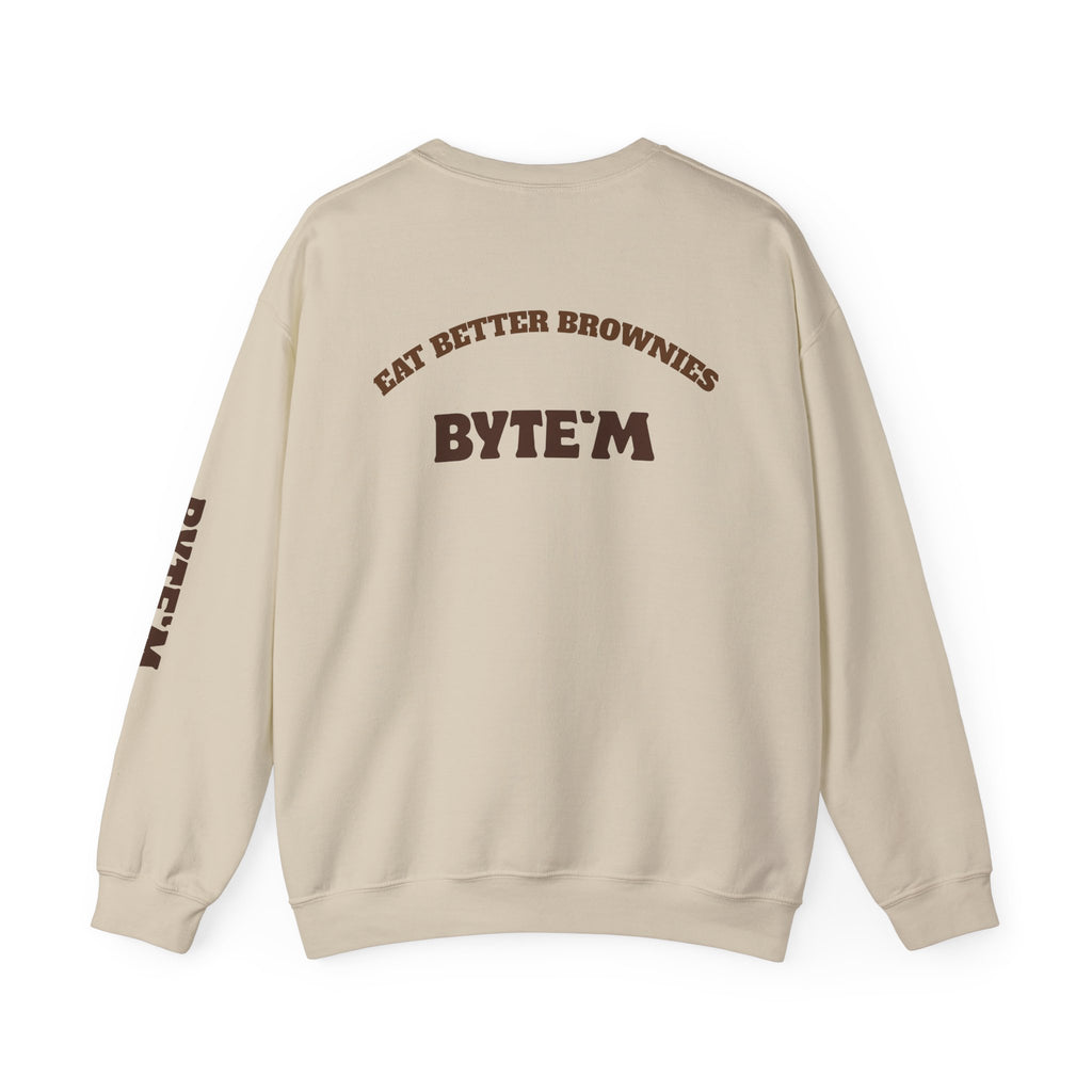 Bad Brownie Hater Sweatshirt — 'BYTE'M' Back Crewneck for Dessert Lovers
