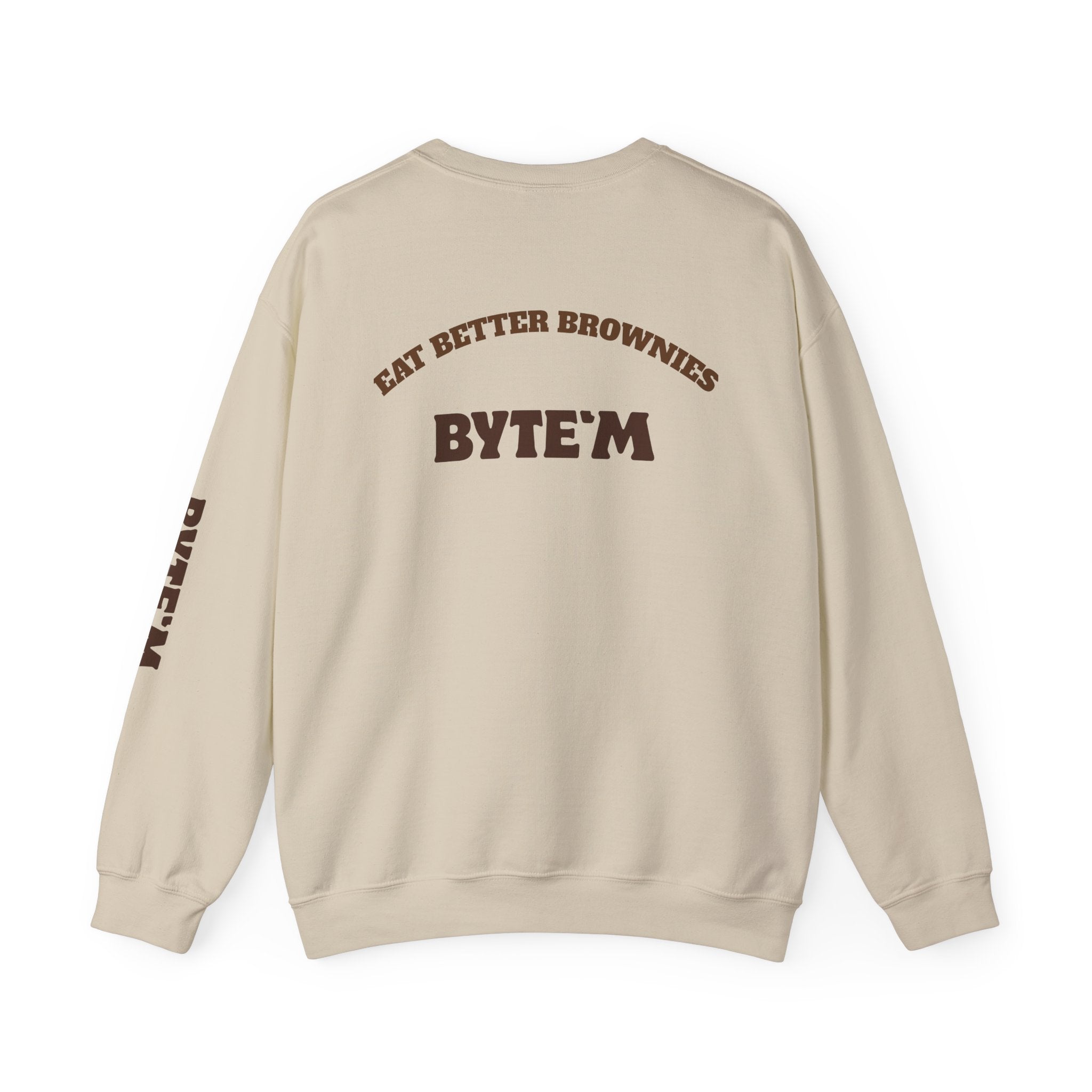 Bad Brownie Hater Sweatshirt — 'BYTE'M' Back Crewneck for Dessert Lovers