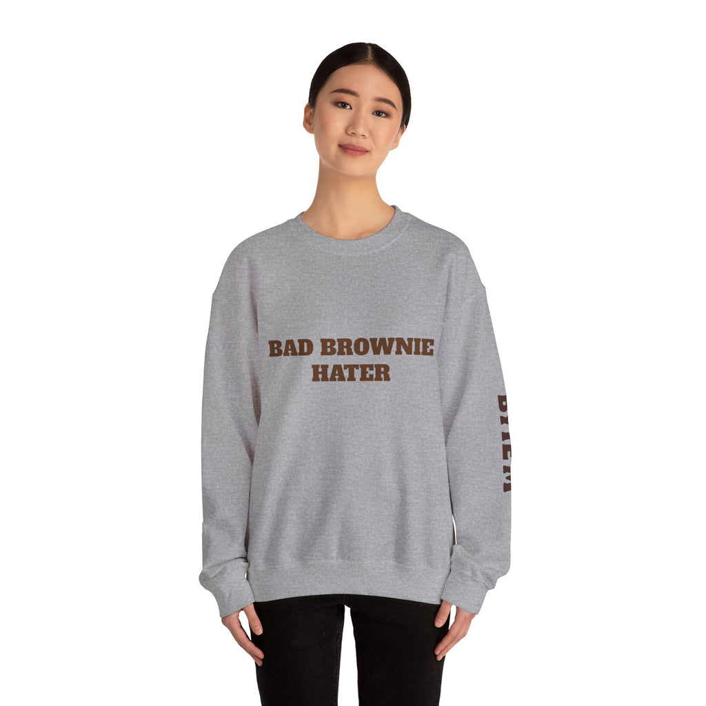 Bad Brownie Hater Sweatshirt — 'BYTE'M' Back Crewneck for Dessert Lovers