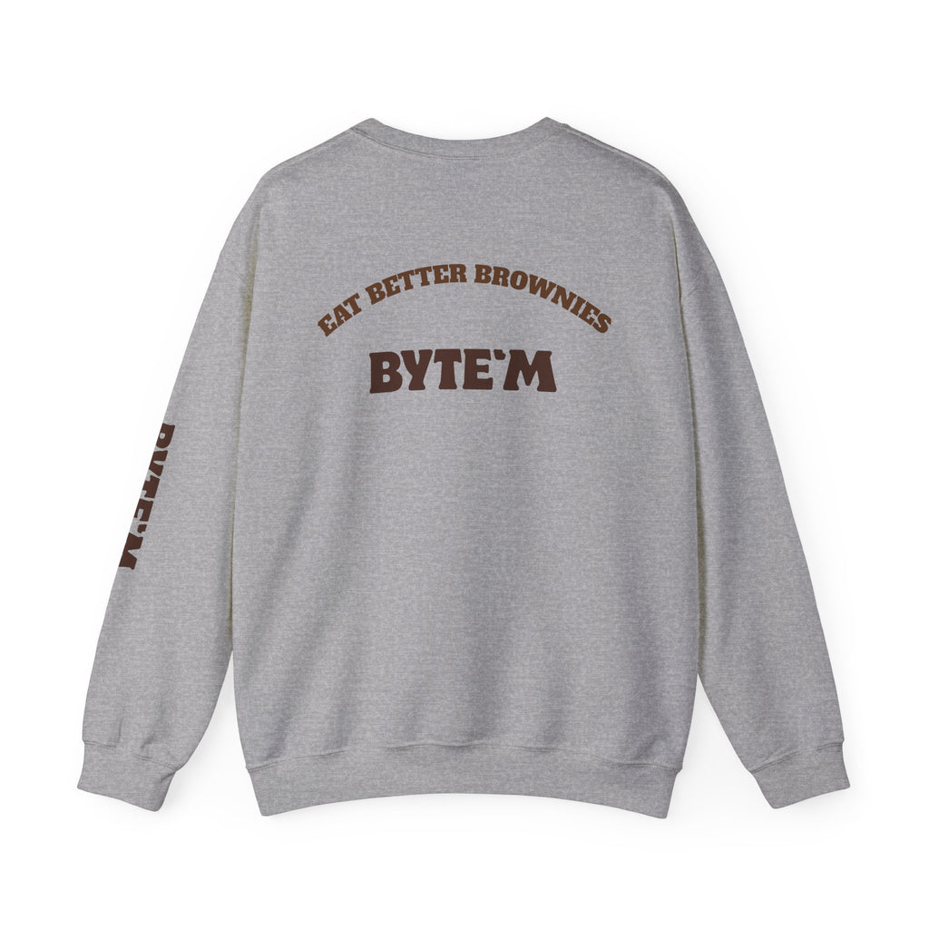 Bad Brownie Hater Sweatshirt — 'BYTE'M' Back Crewneck for Dessert Lovers