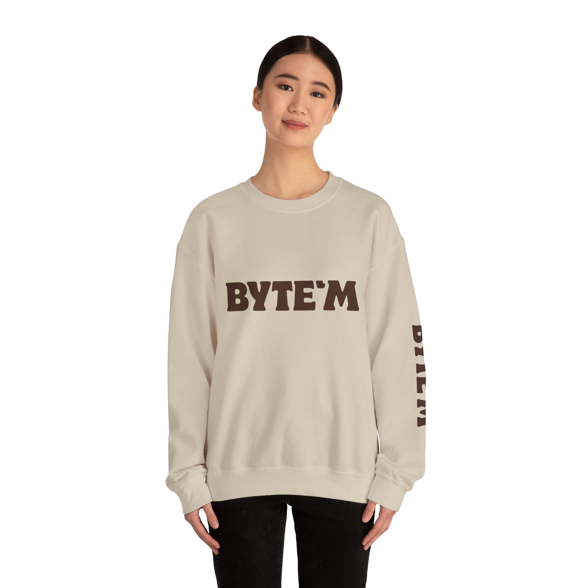 Crewneck Sweatshirt - "BYTE'M" Chocolate Logo Crewneck