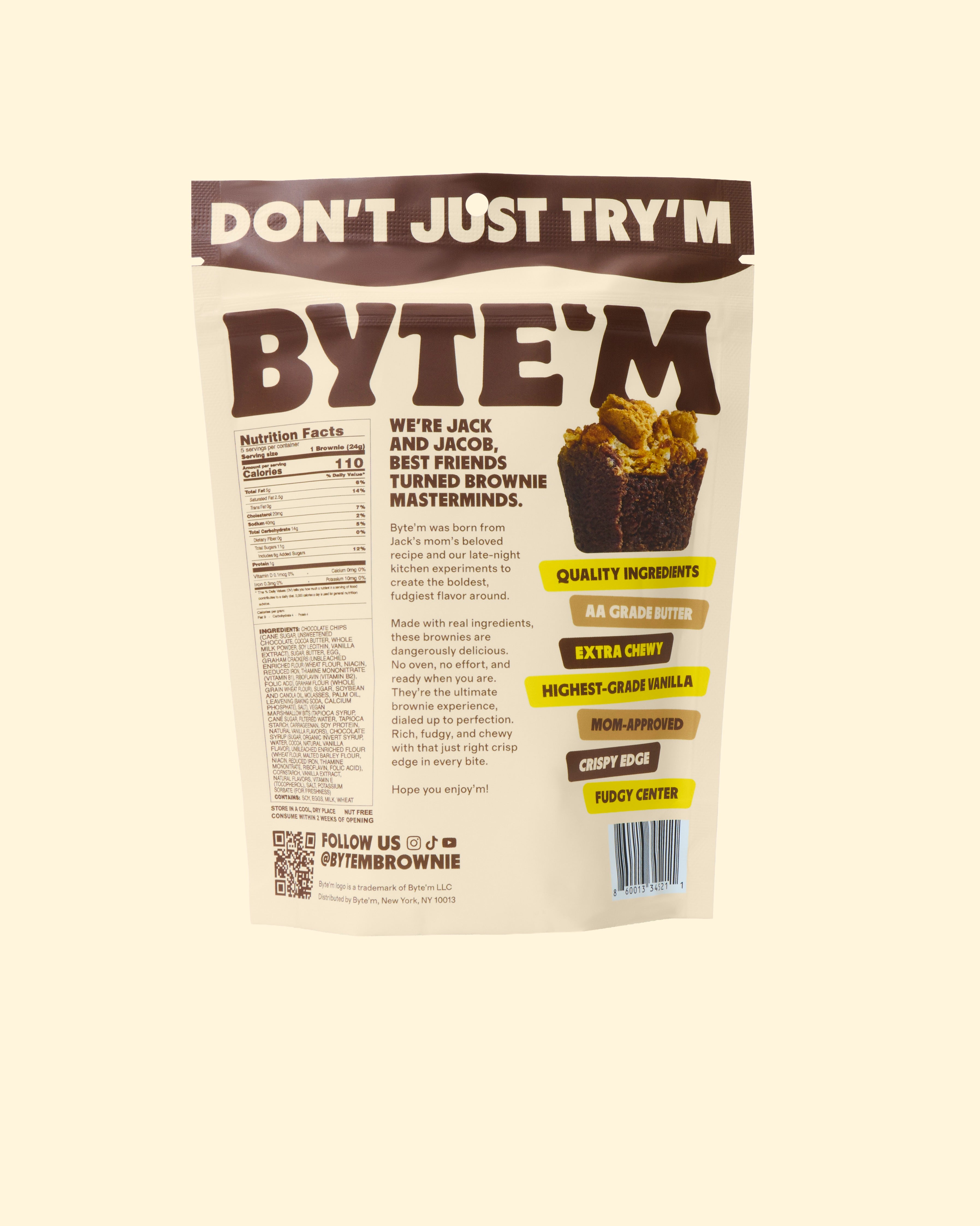 Byte'm S'mores back of packaging