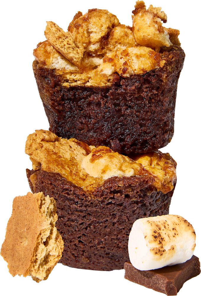 Cross-section of a Byte'm brownie bite
